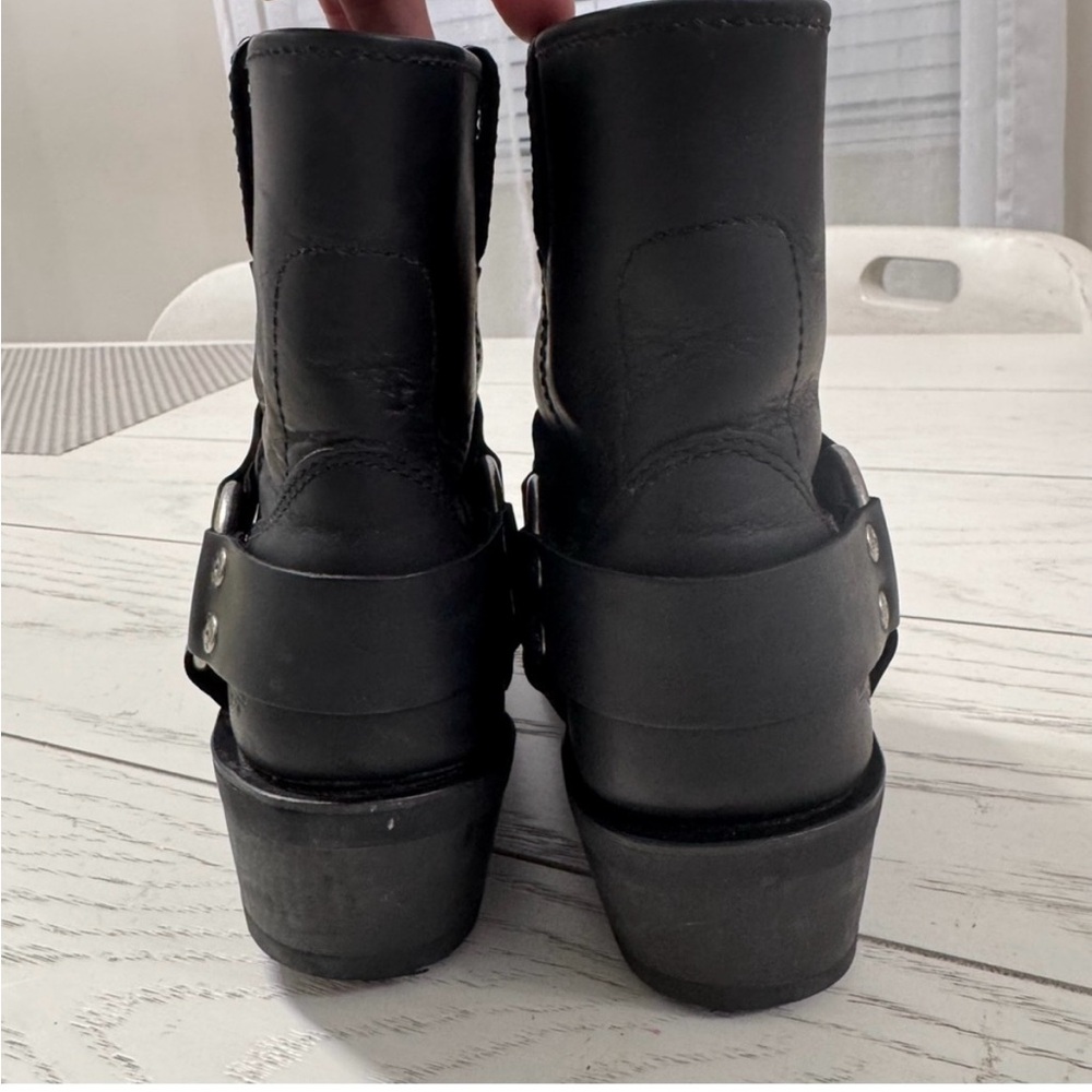 Harley-Davidson Black Leather Harness Moto Boots - Picture 9 of 9